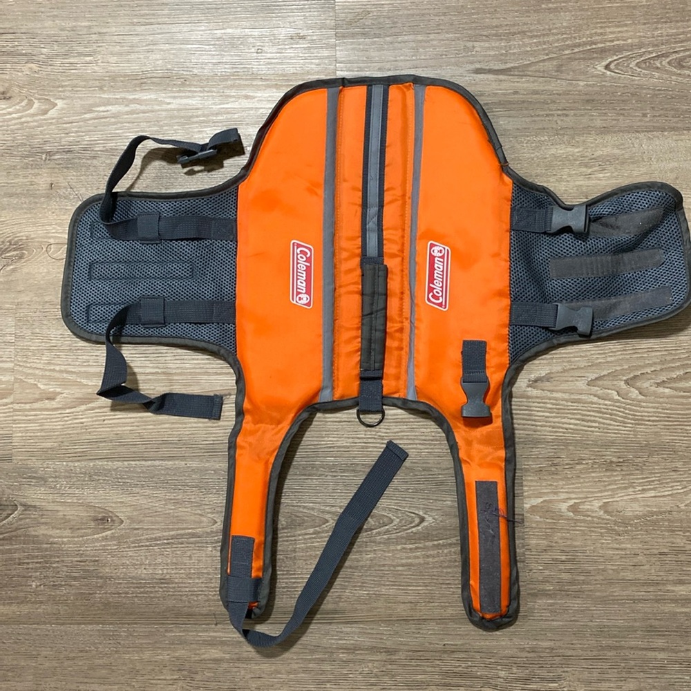 Coleman dog/pet flotation vest for pool boat beach lake.